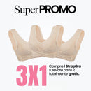 AirBra - Oferta Especial 3X1 - 3 Sujetadores Push Up Beige, Blanco y Negro