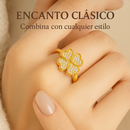 Anillo 4 Hojas – Gira, Brilla y Atrae Suerte