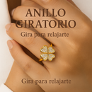 Anillo 4 Hojas – Gira, Brilla y Atrae Suerte