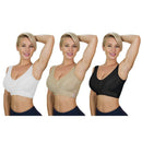 AirBra - Oferta Especial 3X1 - 3 Sujetadores Push Up Beige, Blanco y Negro